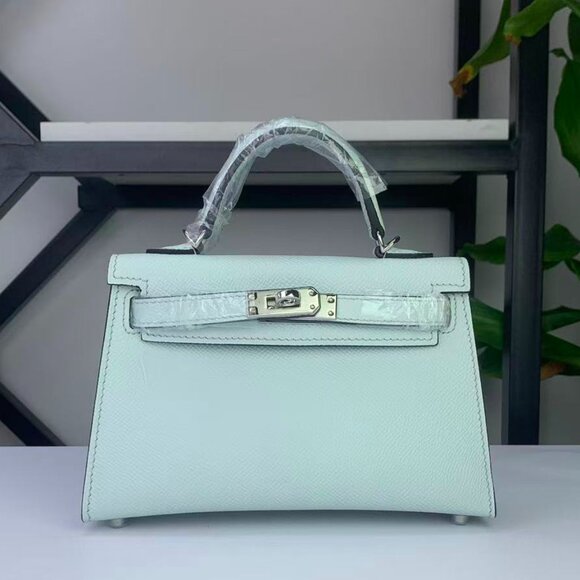 Handmade Handbags - Kelly 19 Style Mini Genuine Leather Top Handle Bag